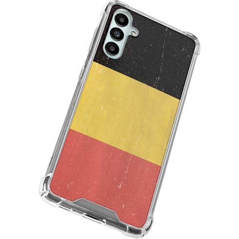 Belgium Flag Distressed Galaxy A14 5G Clear Case